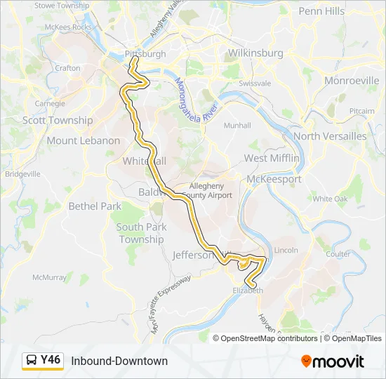Y46 Bus Line Map