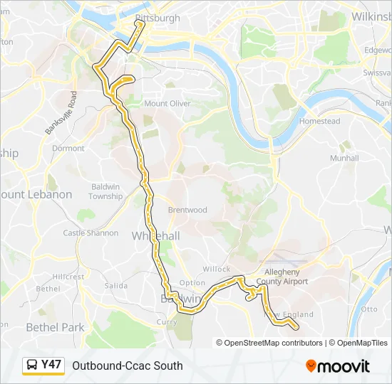 Y47 Bus Line Map