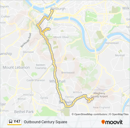 Y47 Bus Line Map