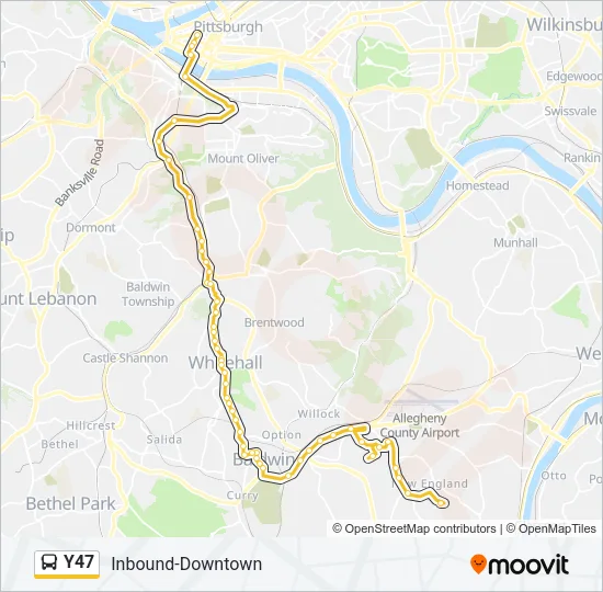 Y47 Bus Line Map