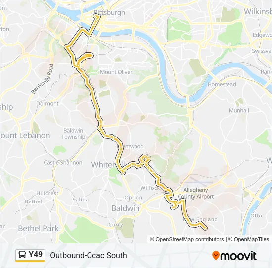 Y49 Bus Line Map