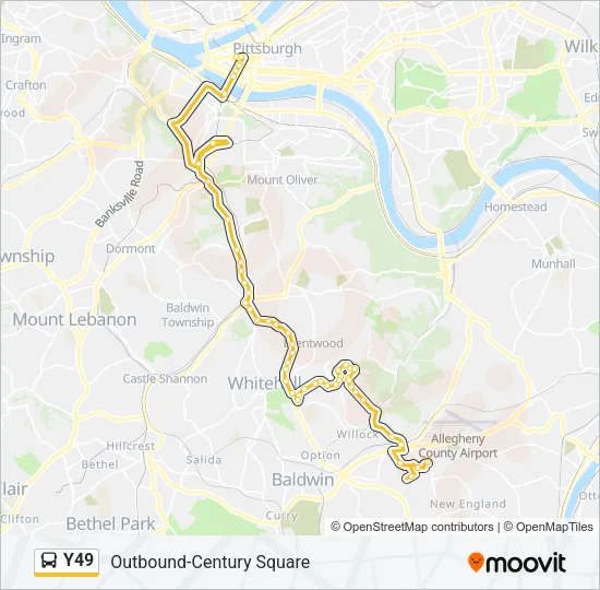 Y49 Bus Line Map