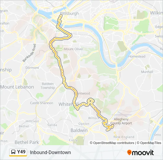 Y49 Bus Line Map