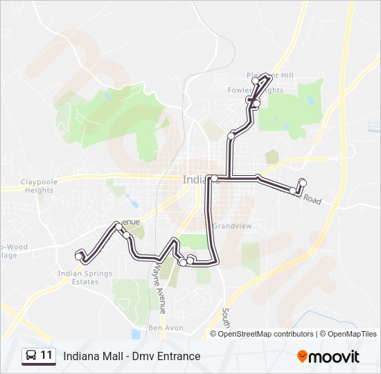 11 Bus Line Map