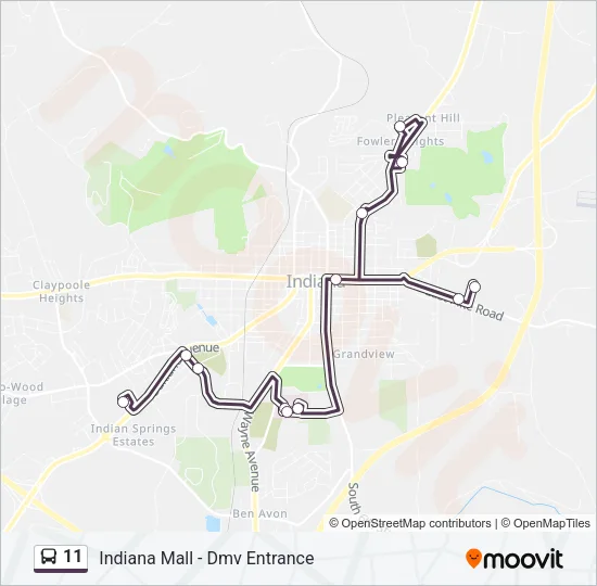 11 Bus Line Map