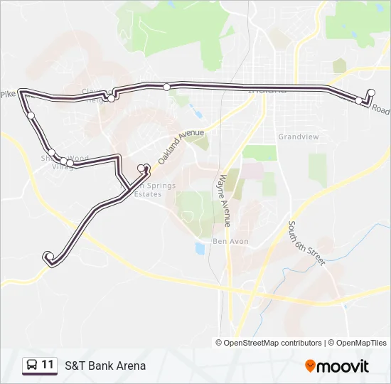 11 Bus Line Map