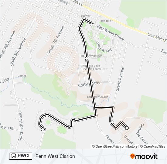 PWCL Bus Line Map