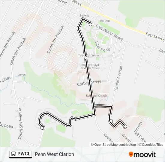 PWCL Bus Line Map