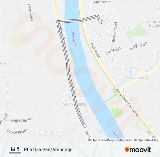 5 Bus Line Map