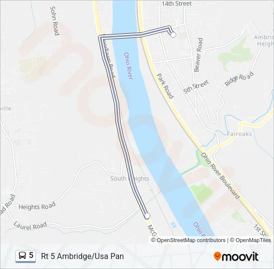 5 Bus Line Map