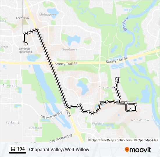 194 Route: Schedules, Stops & Maps - Somerset-Bridlewood Stn Via Wolf ...