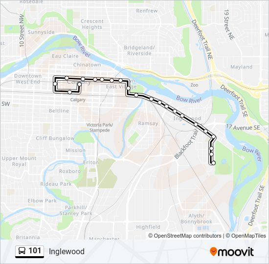 101 bus Line Map