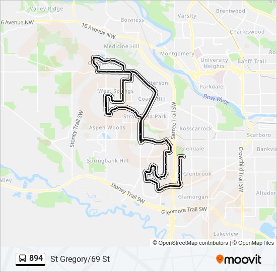 894 bus Line Map