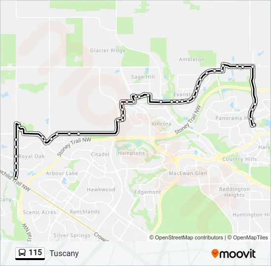 115 Bus Line Map