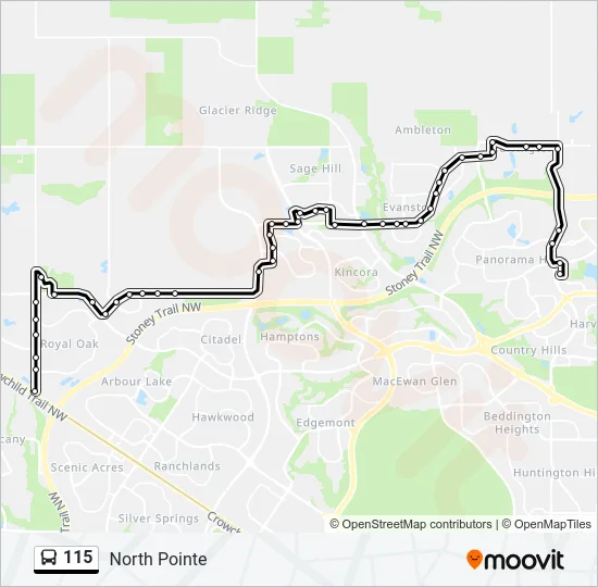 115 Bus Line Map