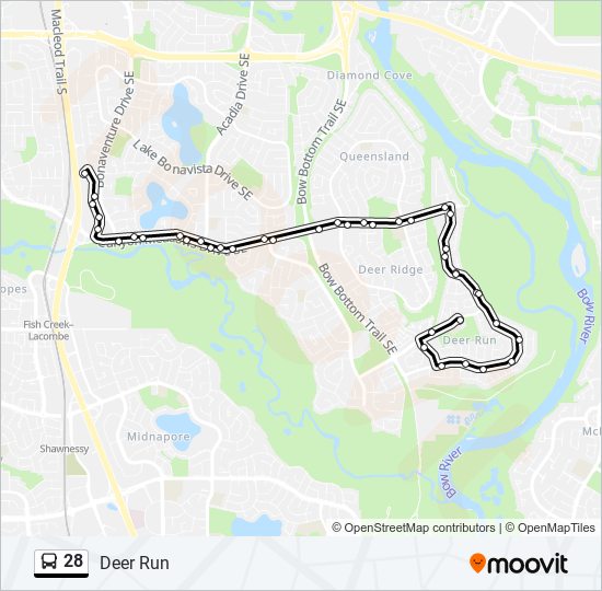 28 bus Line Map