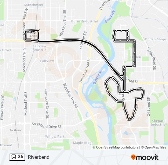 36 bus Line Map