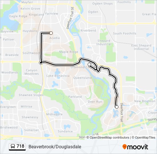 718 bus Line Map