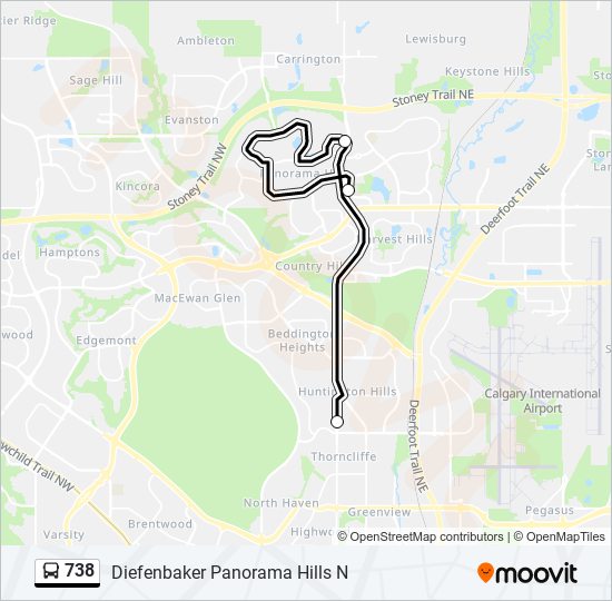 738 bus Line Map