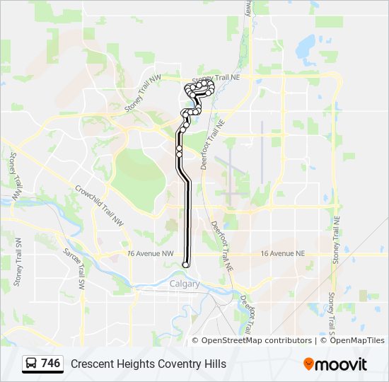 Plan de la ligne 746 de bus