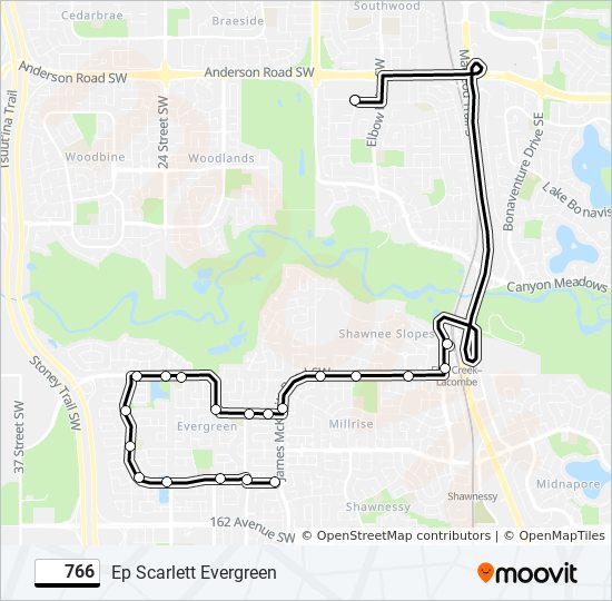 766 bus Line Map