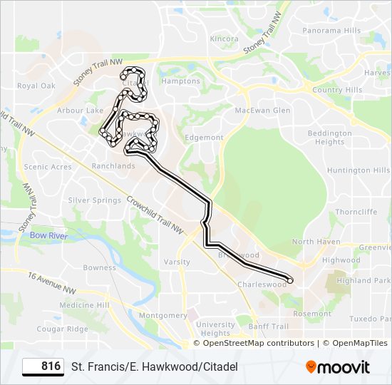 816 bus Line Map