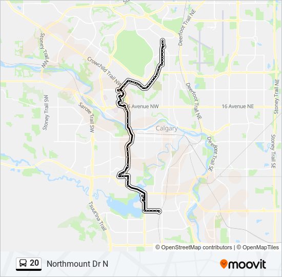 20 Route: Schedules, Stops & Maps - Northmount Dr N (Updated)