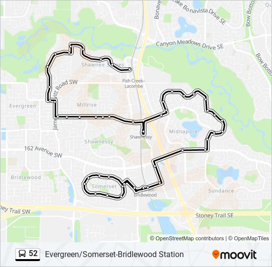 52 bus Line Map