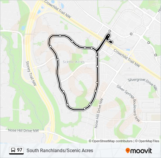 Plan de la ligne 97 de bus