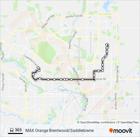 303 Route Schedules, Stops & Maps Max Orange Saddletowne (Updated)