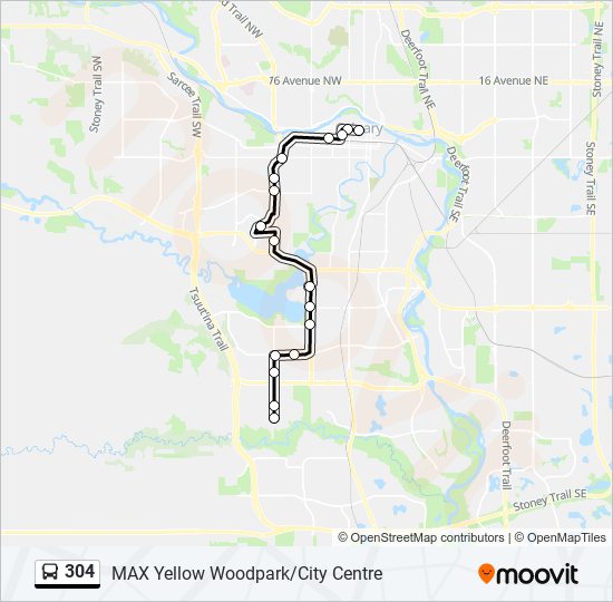 304 bus Line Map