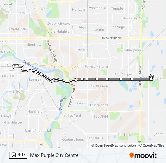 307 bus Line Map