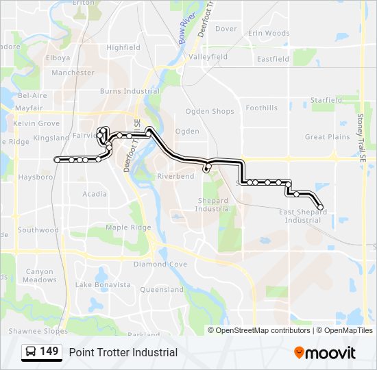 149 bus Line Map