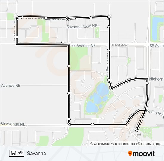 59 bus Line Map