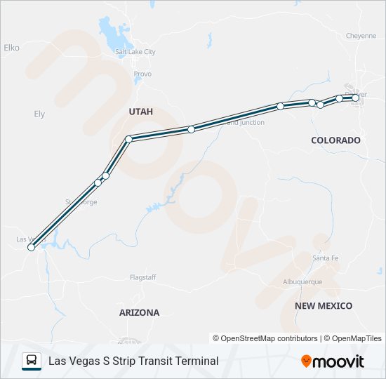 GREYHOUND US1200 Bus Line Map