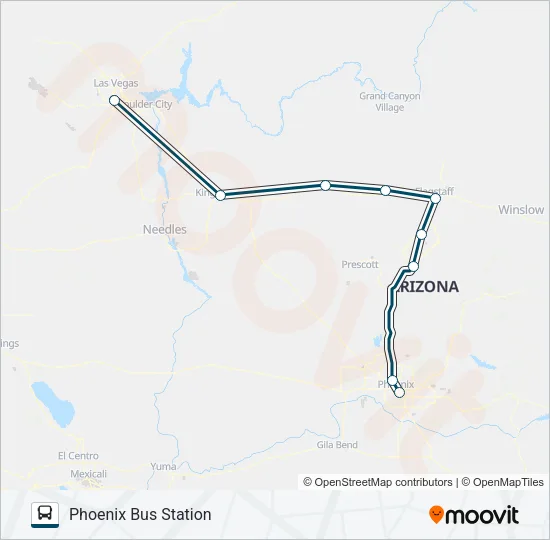 GREYHOUND US1020S Bus Line Map