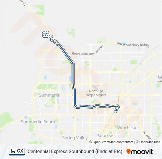 CX Bus Line Map