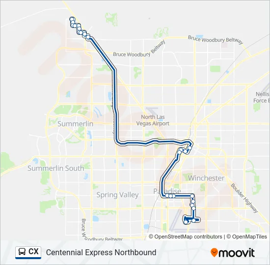 CX Bus Line Map