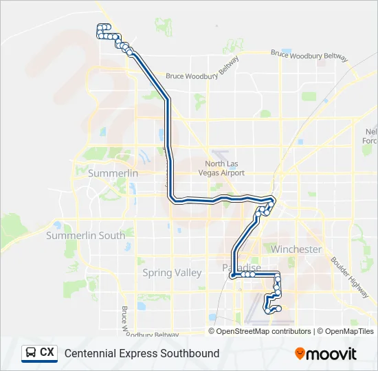 CX Bus Line Map