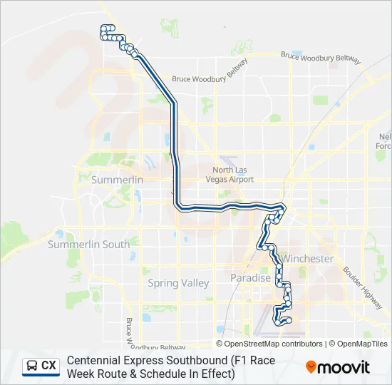 CX Bus Line Map