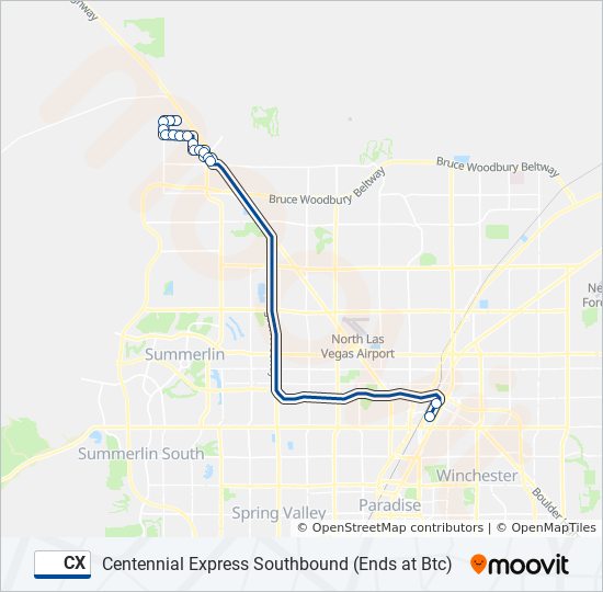 CX bus Line Map