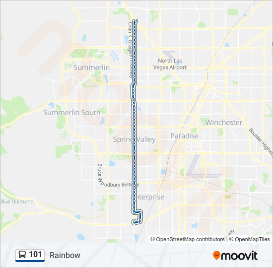 101 bus Line Map
