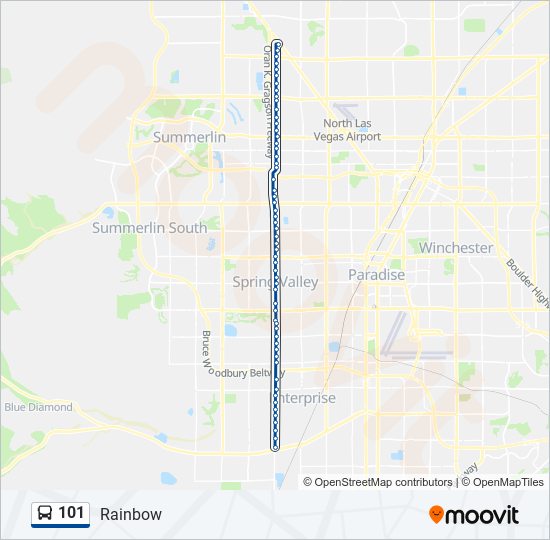 Rtc Bus Schedules And Routes 101 Route: Schedules, Stops & Maps - 101 Rainbow Northbound (Updated)