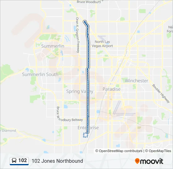 102 Bus Line Map