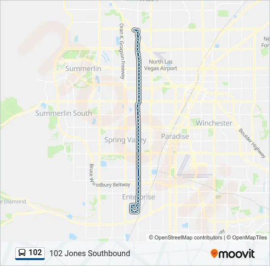 102 Bus Line Map