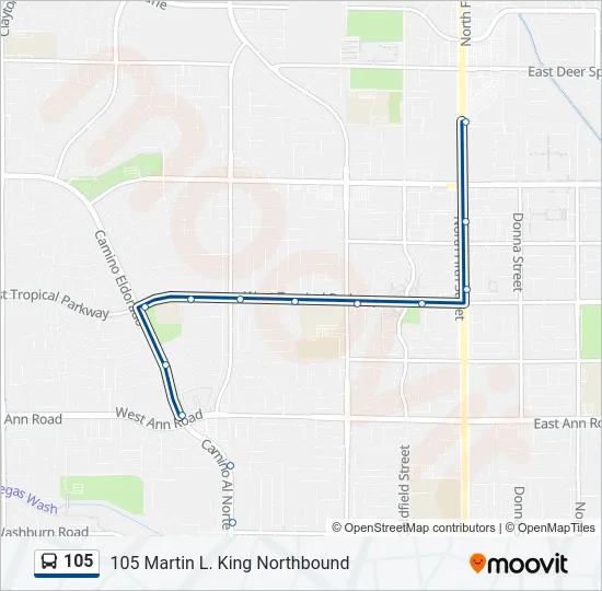 105 Bus Line Map