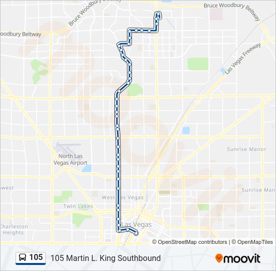 105 Bus Line Map