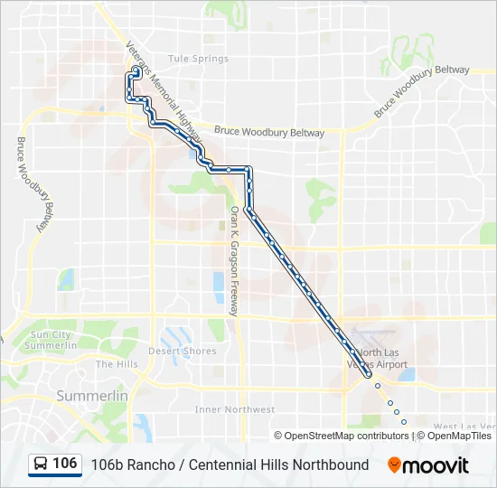 106 Bus Line Map