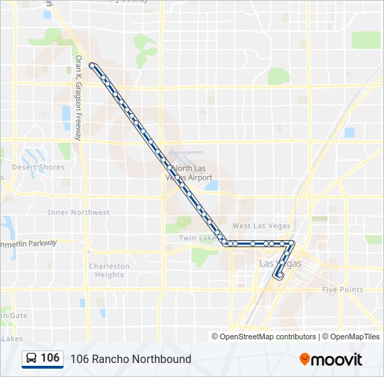 106 bus Line Map