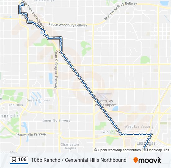 106 bus Line Map